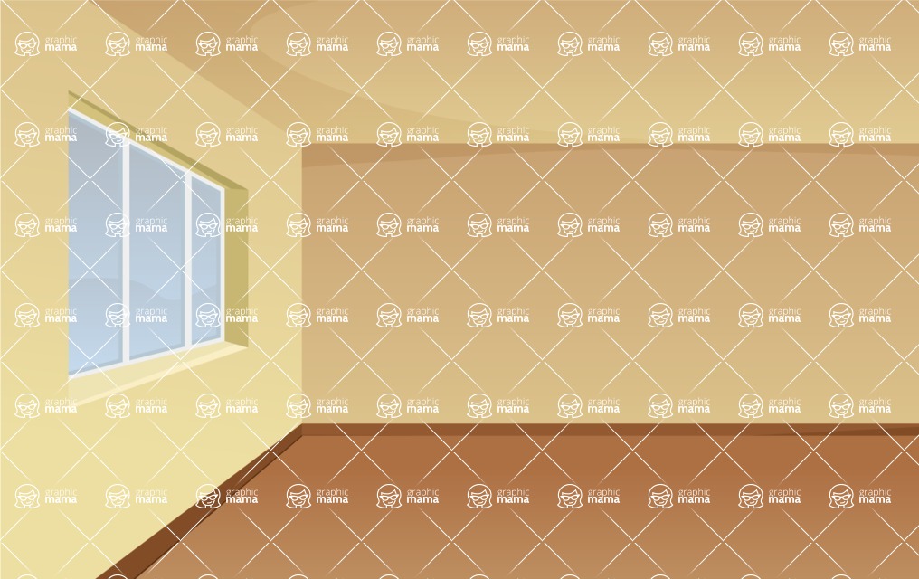 Room Backgrounds Vector Collection - Empty Room Interior Vector Background